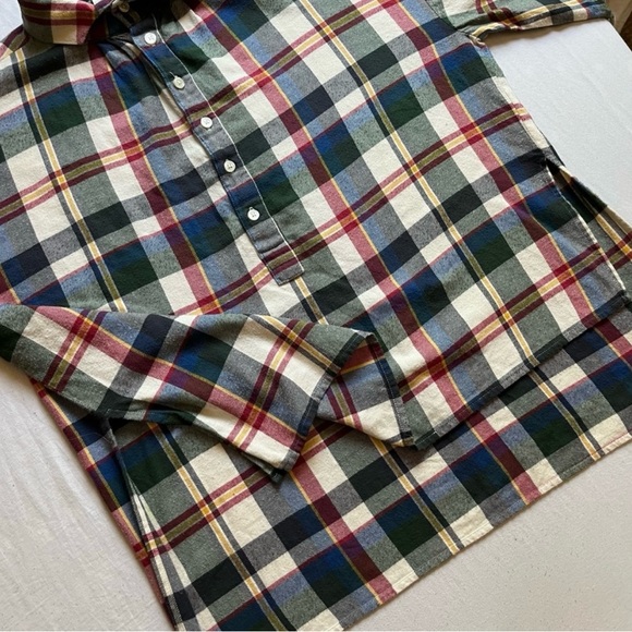 The GREAT. Plaid Boxy Fit Flannel Top - Picture 5 of 7